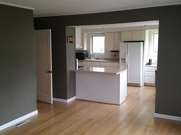 Family room and kitchen