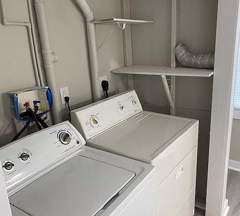 Laundry in half bath
