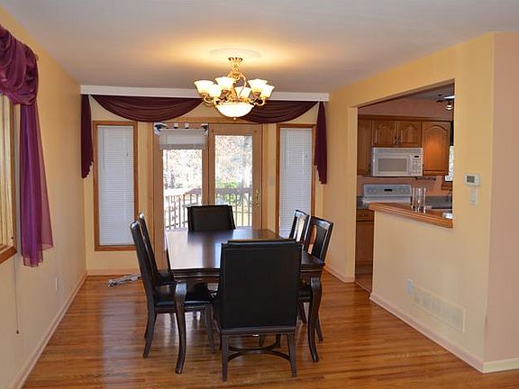 View of Dining Room w/ French Doors to Deck