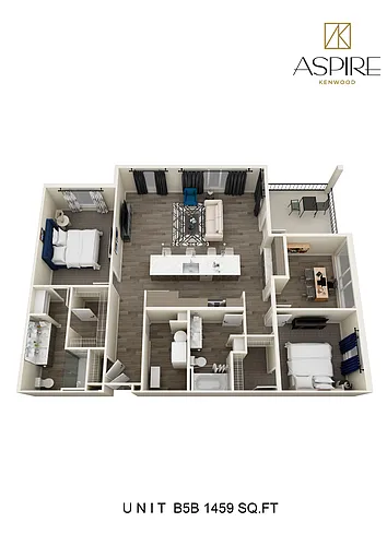 Floor plan Two Bedroom