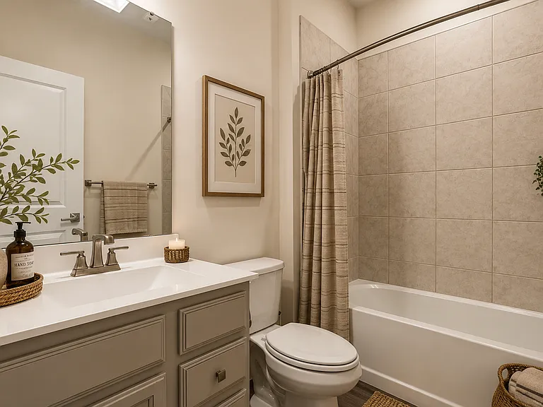 Every bathroom in the home reflects the same attention to quality, style, and everyday comfort. (Photos are virtually staged)