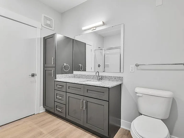 Elegant Bathroom with Granite Countertops