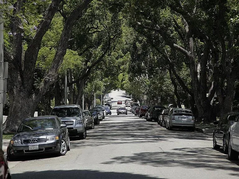 View down Flores Street