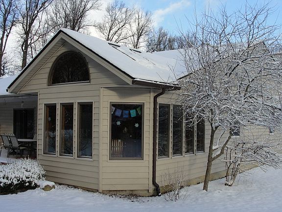Sun room at back of home 