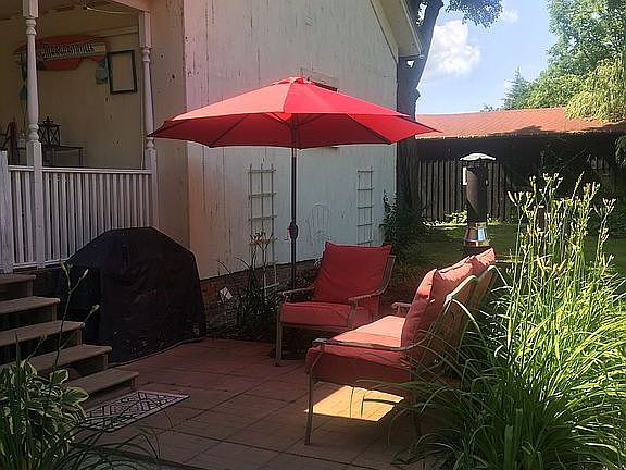Back patio off porch