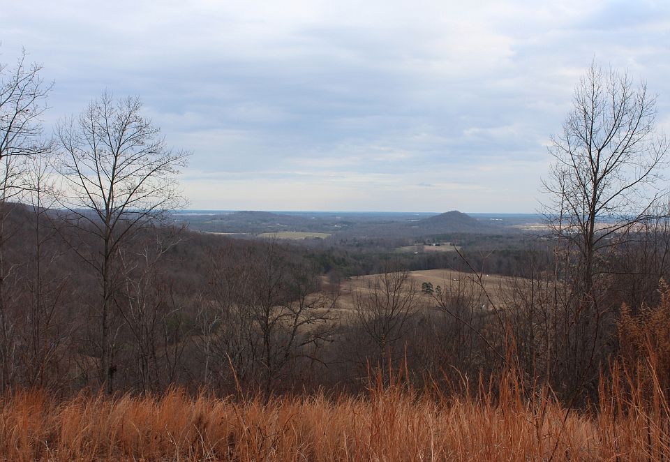 View from road descending the property