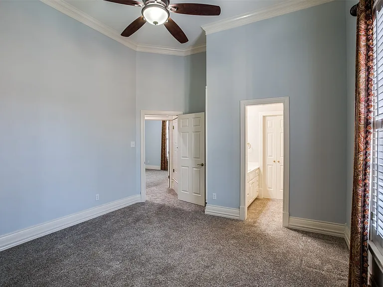 The 4th bedroom is also a nice size and offers a walk-in closet. Shares the Jack-and-Jill bathroom. New carpet in 2025. Note: Fabric curtains have been removed.