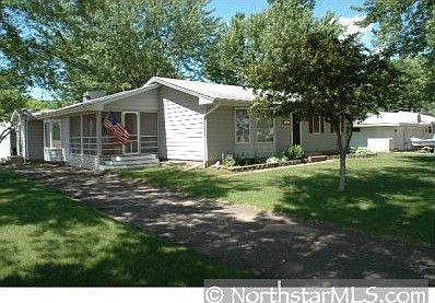 Front of home on corner lot.