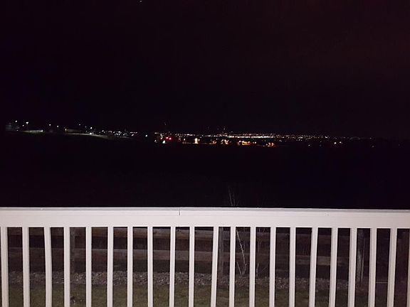 City lights at night, view from house and back deck