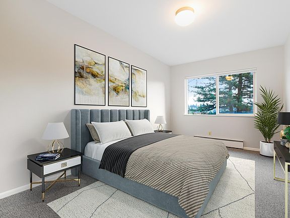 Staged bedroom