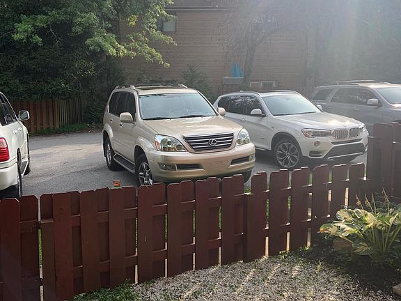 Three dedicated parking spaces out front