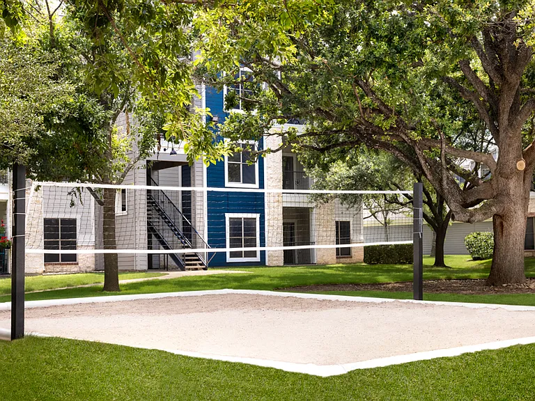Outdoor sand volleyball court