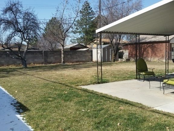 Backyard and patio.