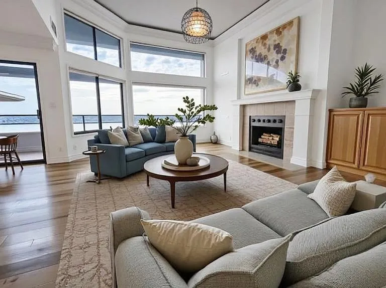 living room staged