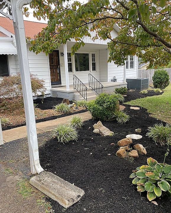 Landscaped flower beds