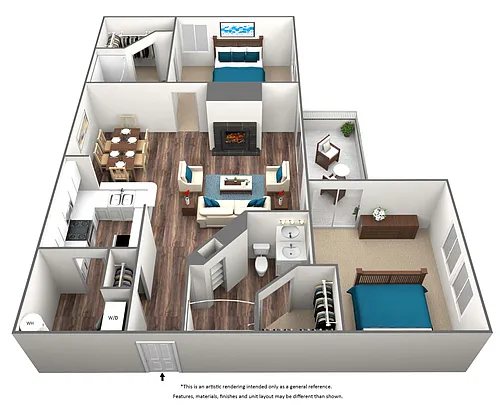 Floor plan 2 Bed 2 Bath