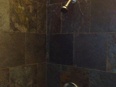 Shower with Slate Tile