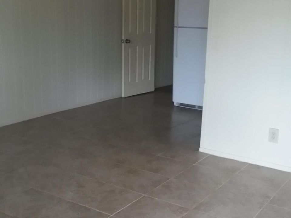 View from front door into living room.