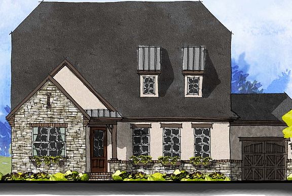 Balboa - French Cottage 3-Car Side Load Garage Note Renderings may show optional features