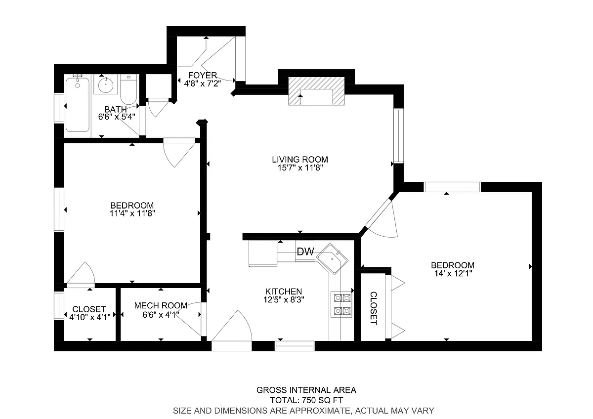 Floor plan Two Bedroom