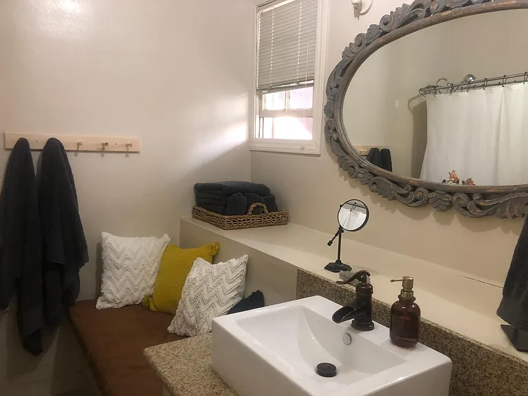 Bathroom. Original clawfoot tub/shower is not visible