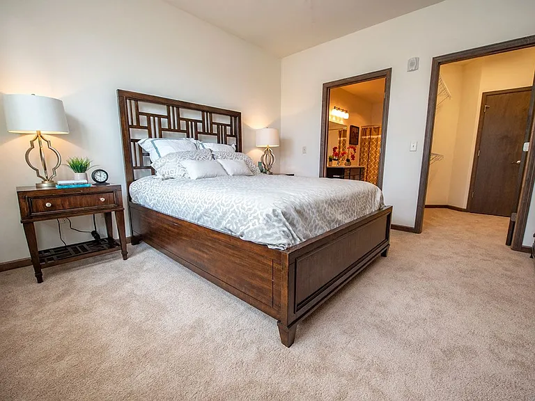Primary Bedroom with private bathroom and walk in closet