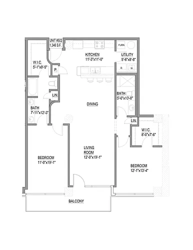 Floor plan 2 Bedroom