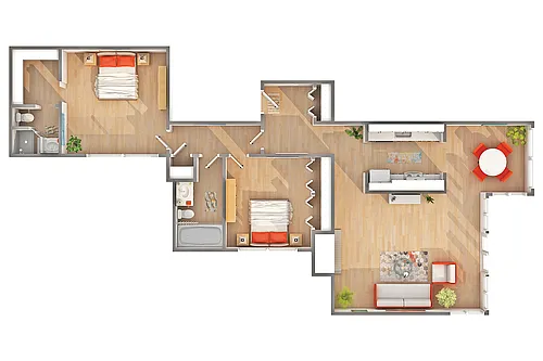 Floor plan West - B3
