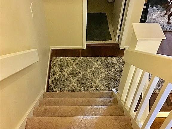 Stairs into family room