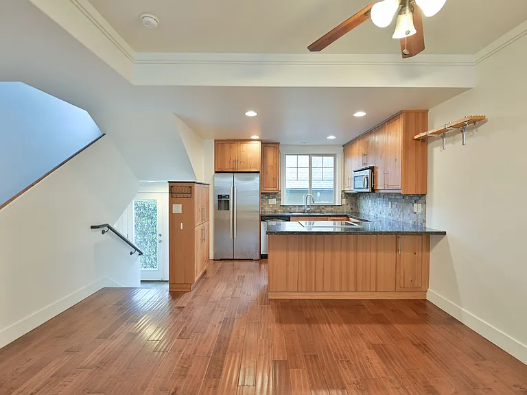 Main living into kitchen