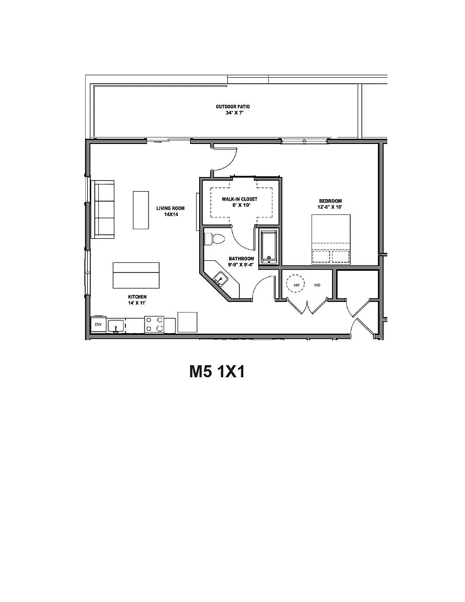 Floor plan M5 1X1