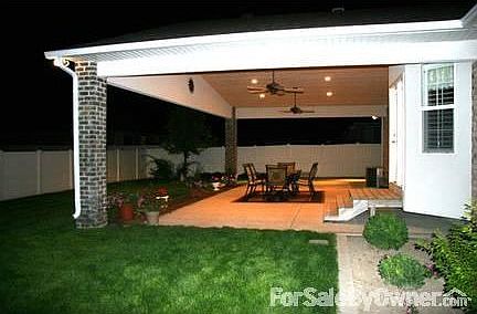 Covered Patio at night