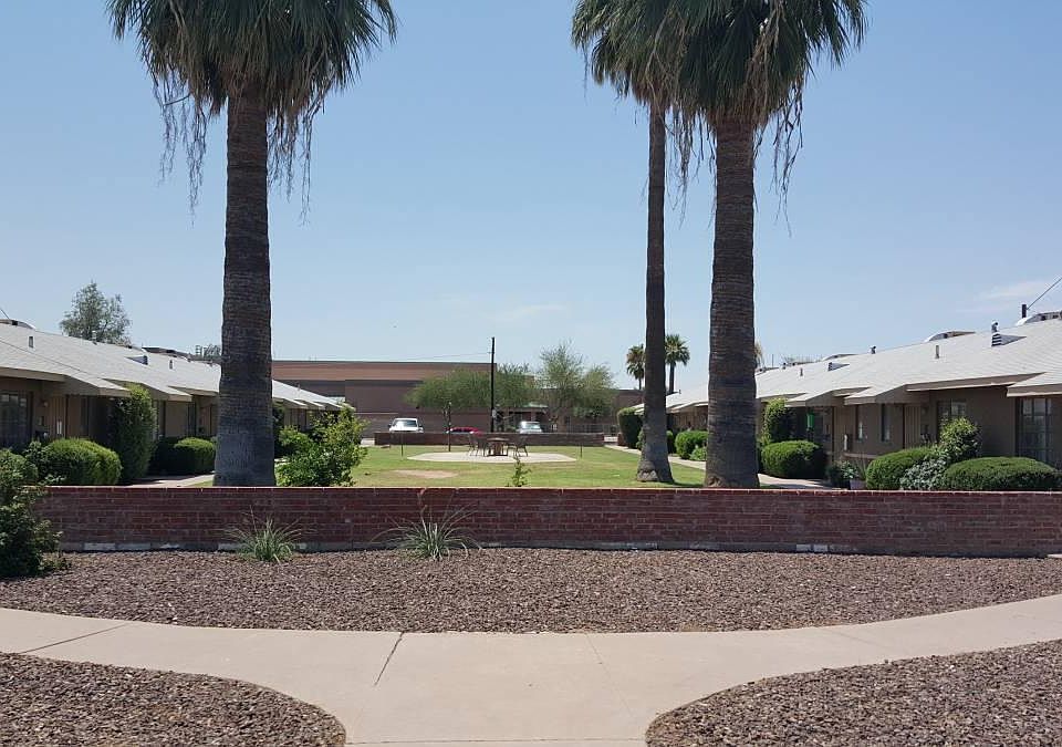 Front view of complex, only 16 units all one story! No neighbors pounding through the ceiling.