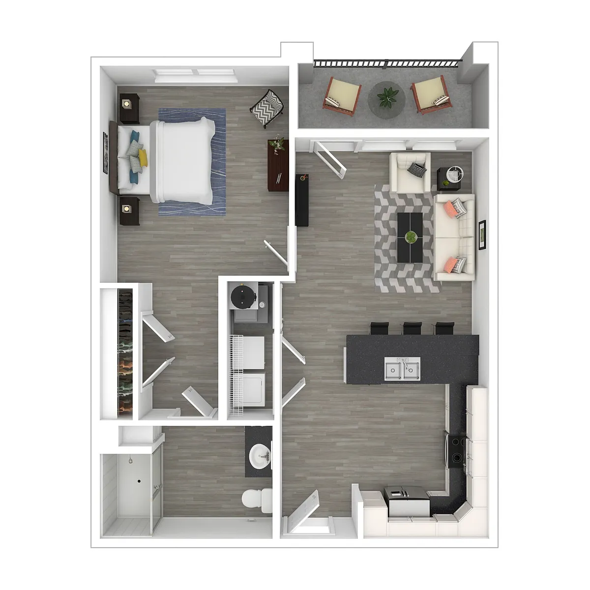 Floor plan 1 Bedroom (Income Guidelines)