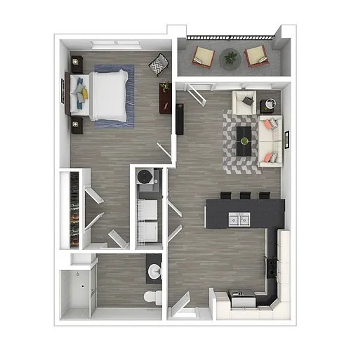 Floor plan 1 Bedroom (Income Guidelines)
