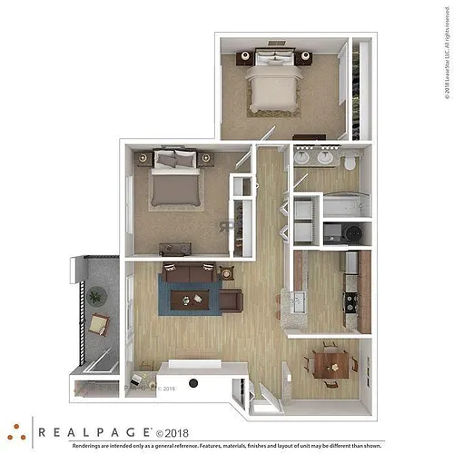 Floor plan Two Bedroom One Bath