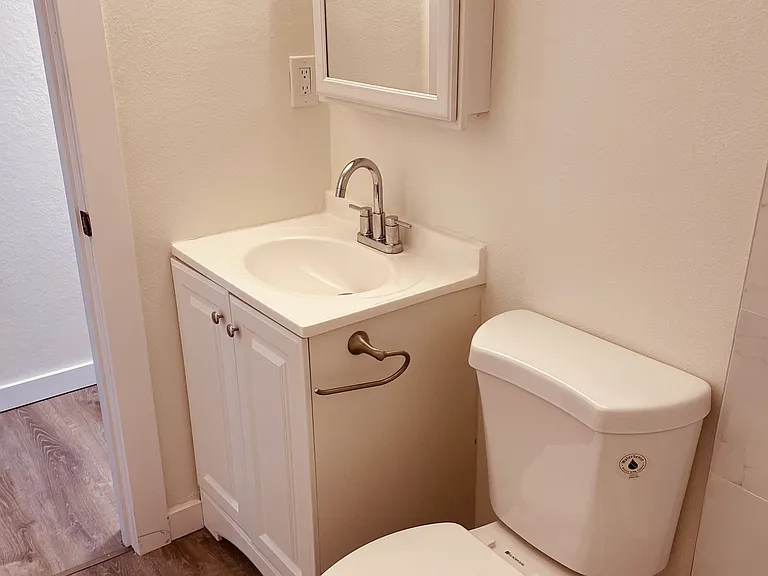 Beautiful white bathroom.