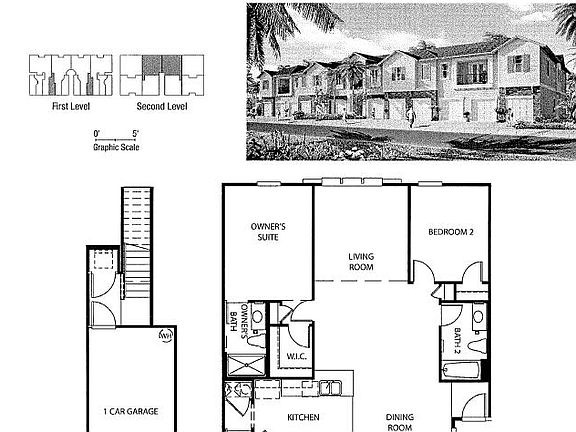 Floor Plan: this unit is a mirror image of the one shown