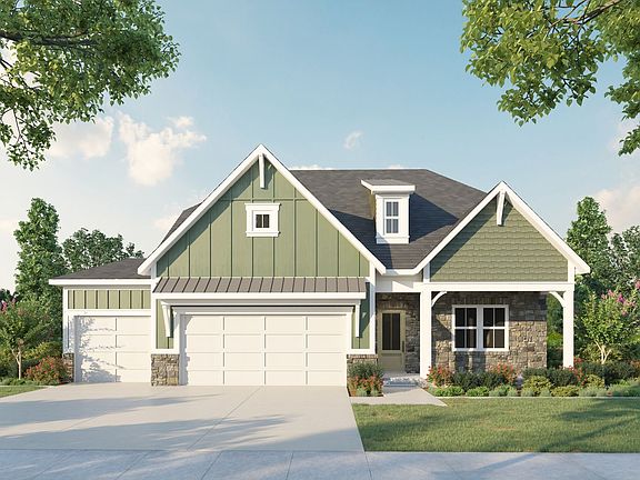 Farmhouse Elevation 3 Car