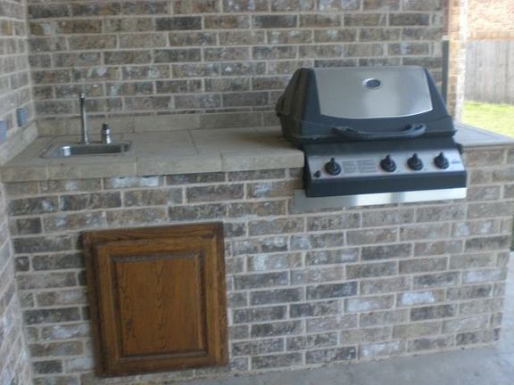 Grilling area on back porch