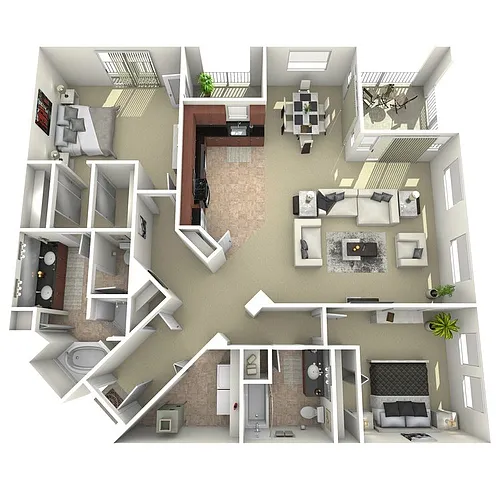 Floor plan 2X2 D