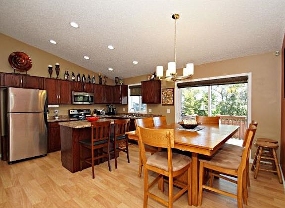 Home has a very open feel with vaulted ceilings and plenty of natural sunlight flowing through.