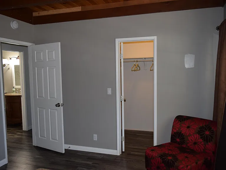 The master bedroom has a good size walk-in closet.