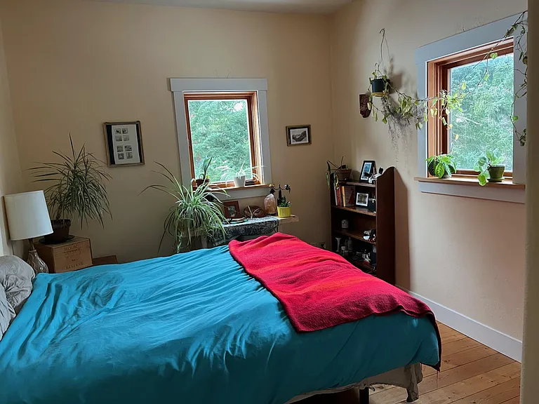 BR 2 on 2nd floor, staged with furniture