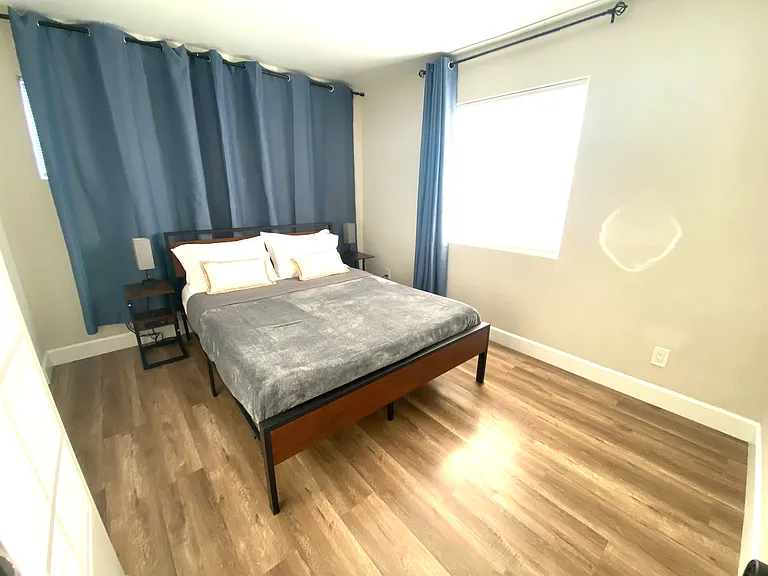 furnished queen size bedroom on 2nd floor