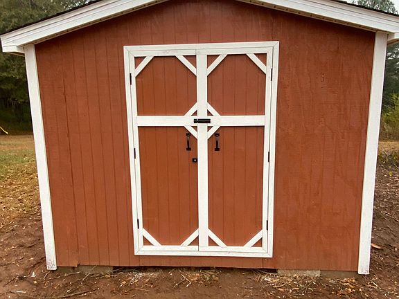 The storage building is 12 X 16. It_s been all redone to match the well house