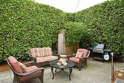 Private back patio off of dining room