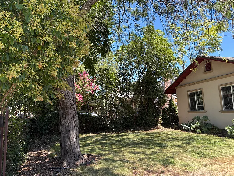 Fenced front yard