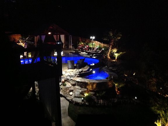 Nighttime pool