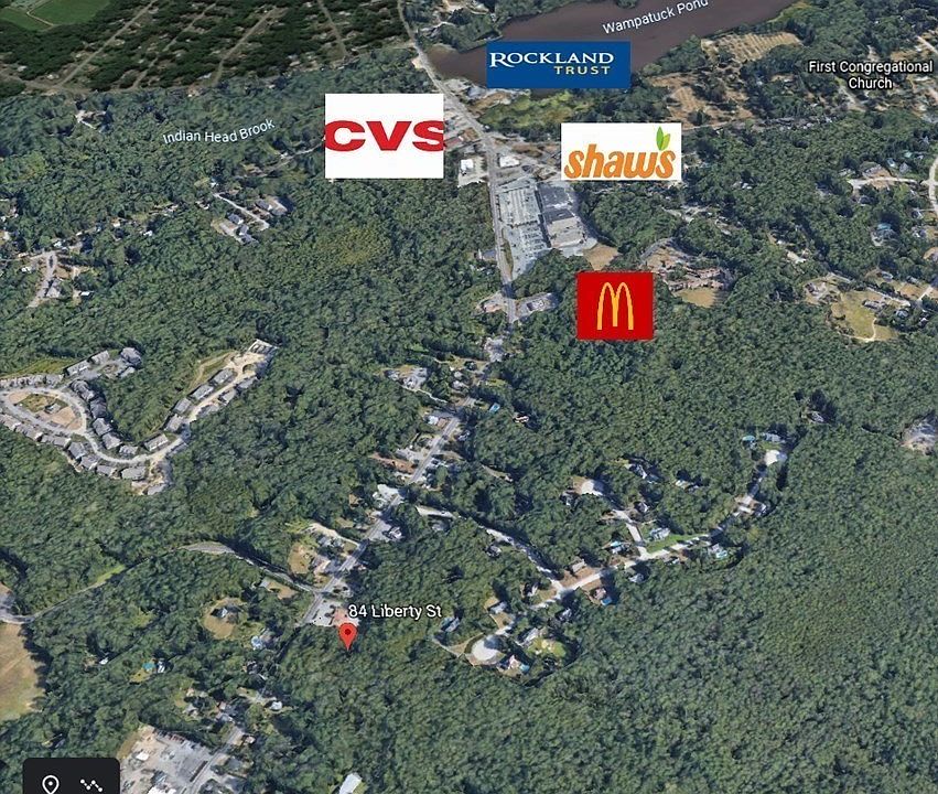 Aerial Photography Map of Hanson, MA Massachusetts